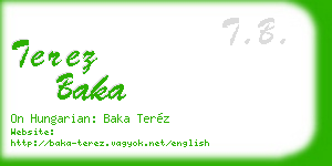 terez baka business card