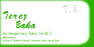 terez baka business card